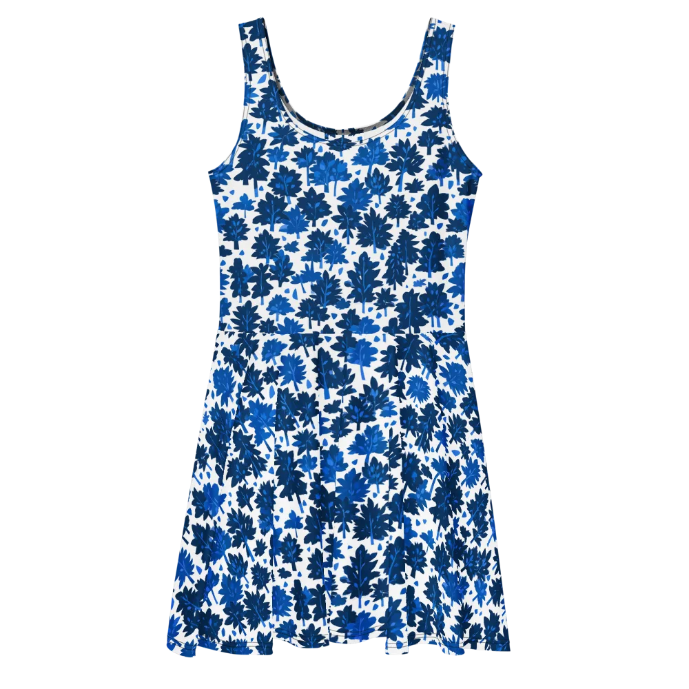 Bluewood Scatter on Skater Dress — Front