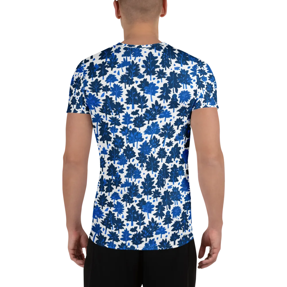 Bluewood Scatter on Men's Athletic T-Shirt — Back