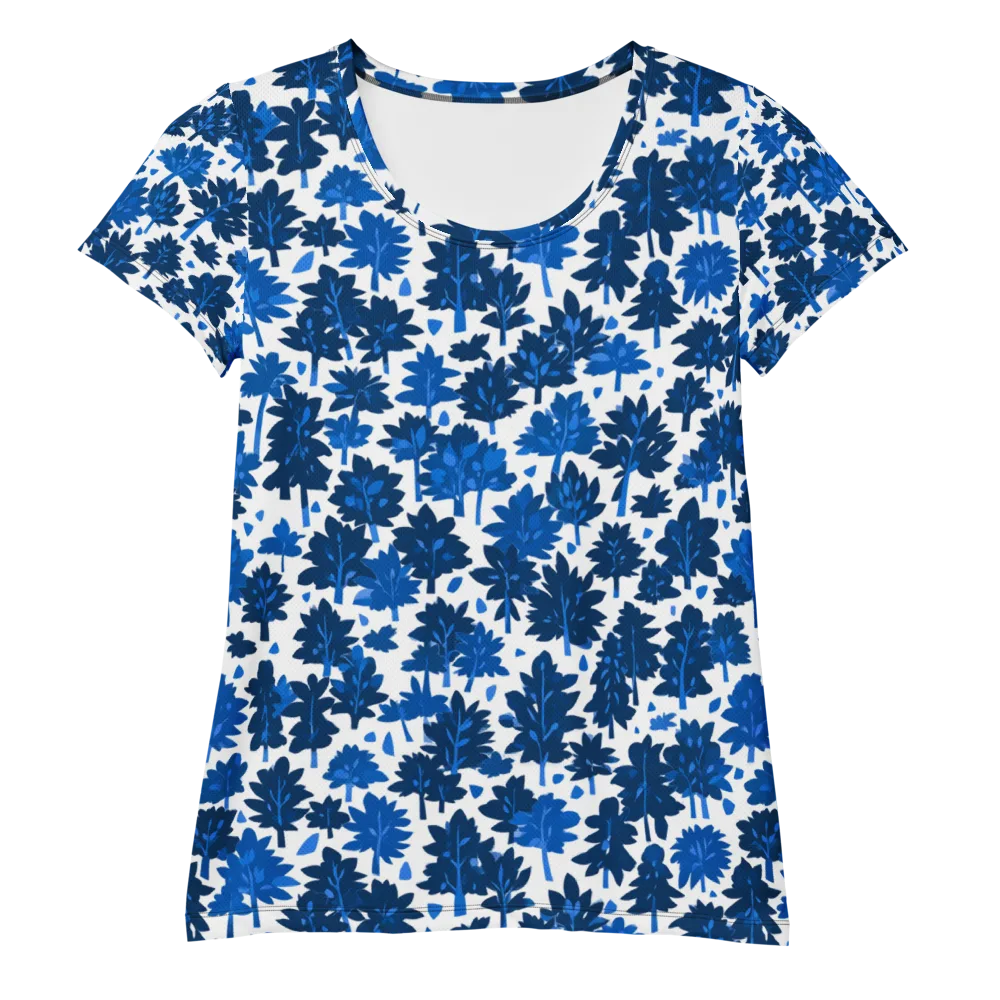 Bluewood Scatter on Women's Athletic T-Shirt — Front