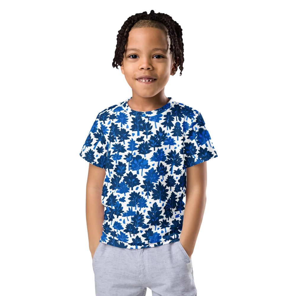 Bluewood Scatter on Kids Crew Neck T-Shirt — Front