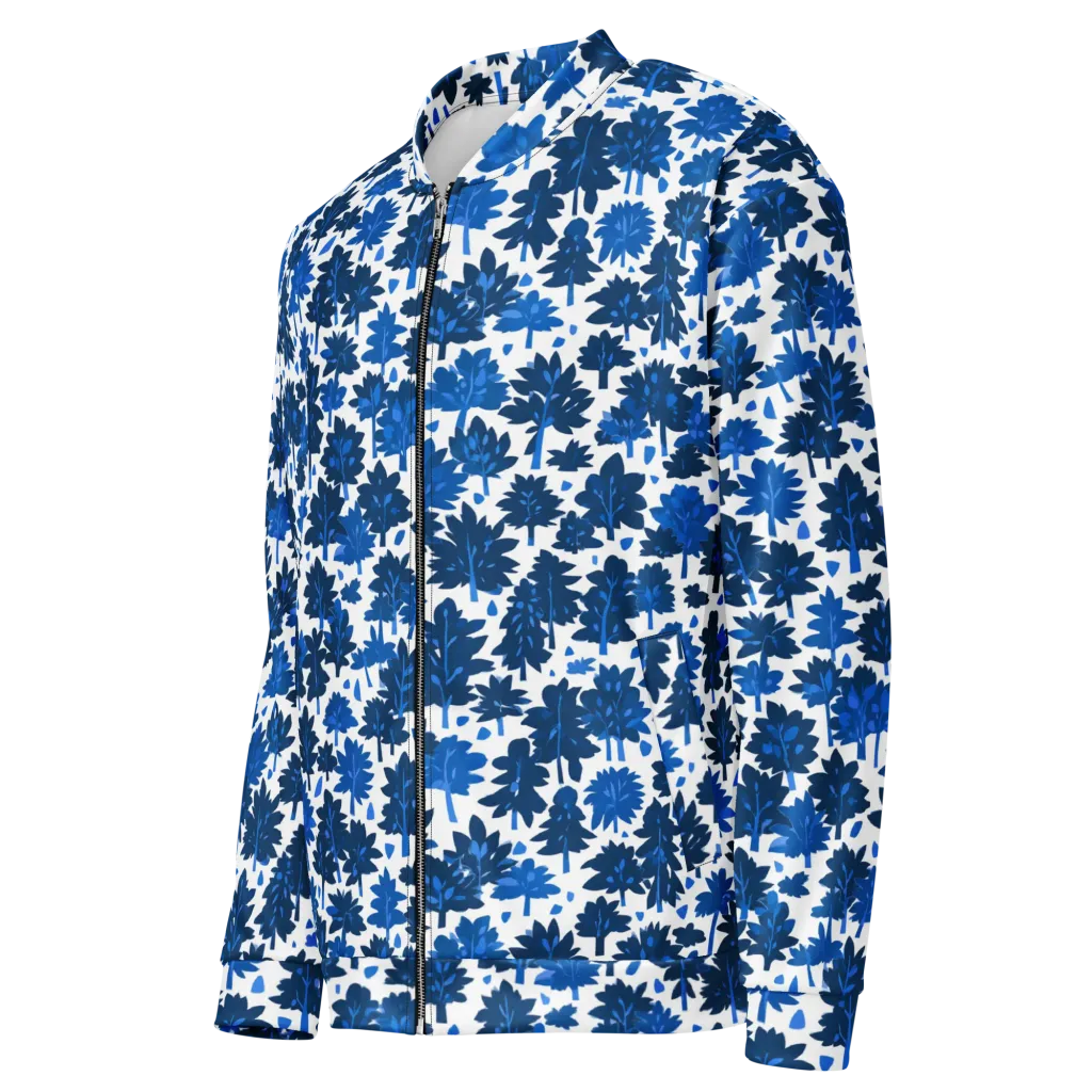 Bluewood Scatter on Bomber Jacket — Left Front