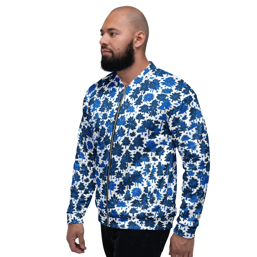 Bluewood Scatter on Bomber Jacket — Left