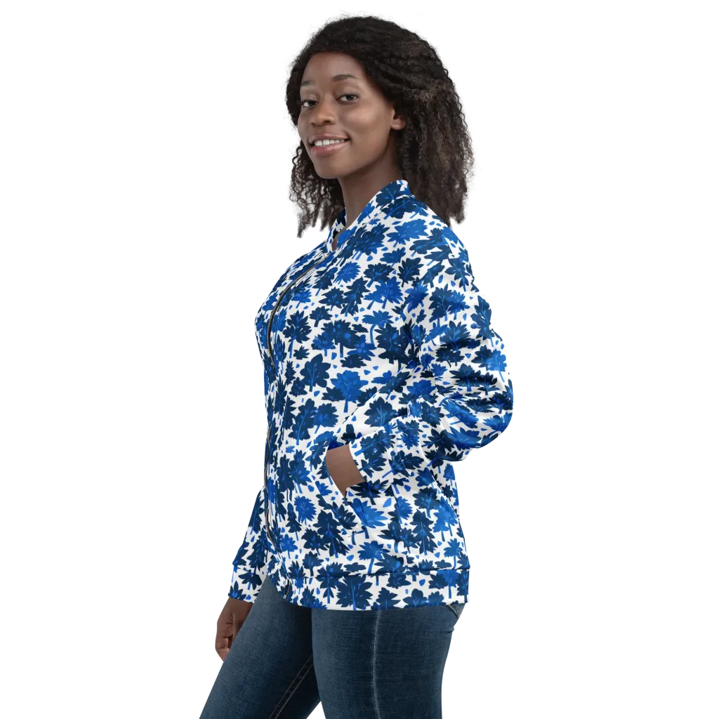 Bluewood Scatter on Bomber Jacket — Left