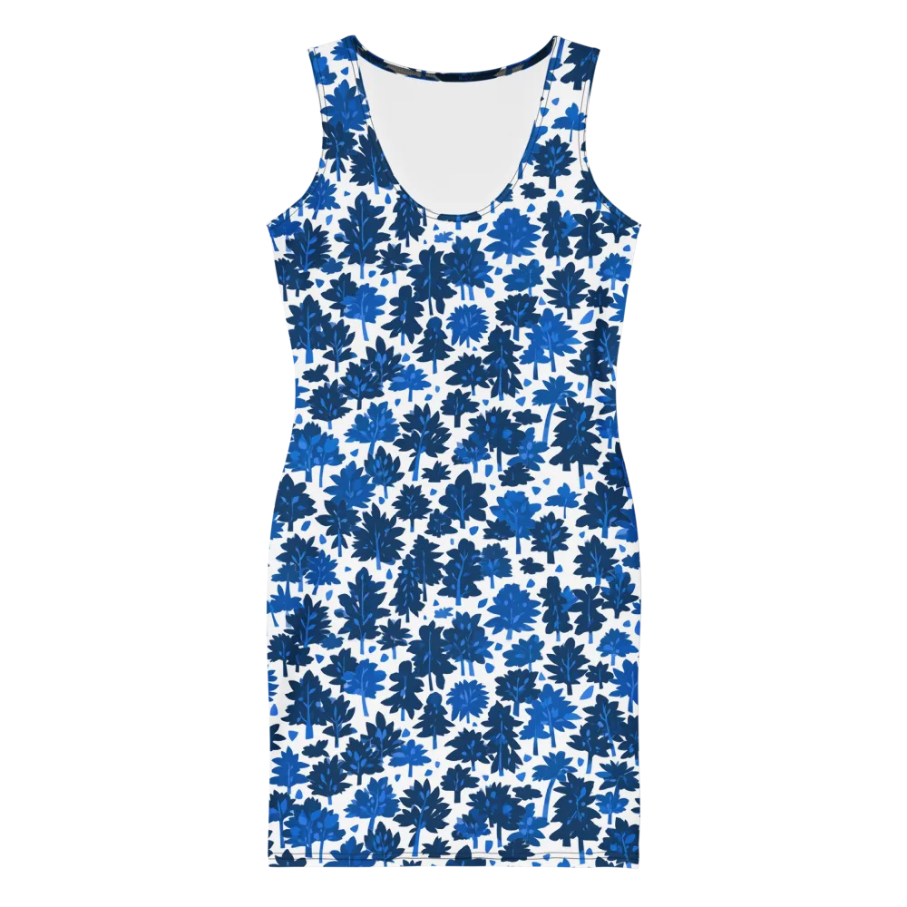 Bluewood Scatter on Bodycon Dress — Front
