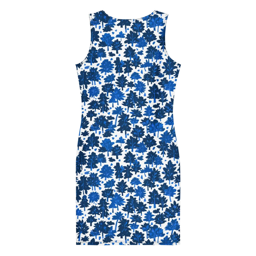 Bluewood Scatter on Bodycon Dress — Back