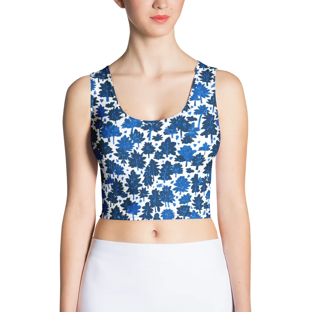 Bluewood Scatter on Crop Top — Front