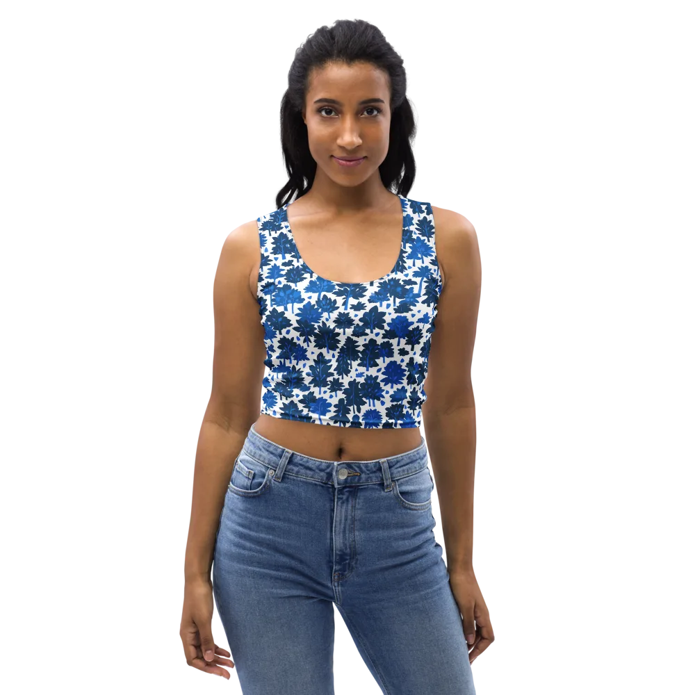 Bluewood Scatter on Crop Top — Front