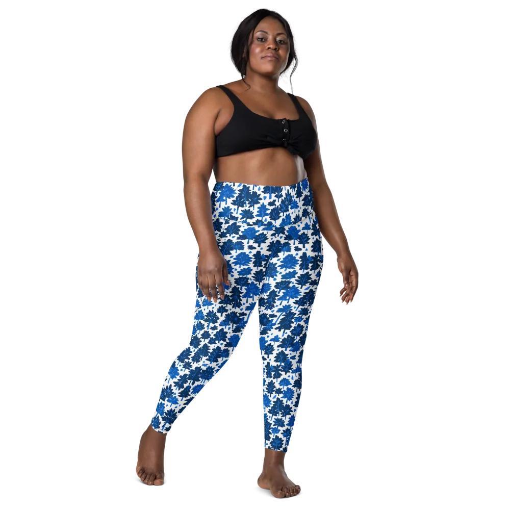 Bluewood Scatter on Leggings with Pockets — Front