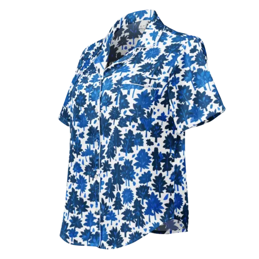 Bluewood Scatter on a Women's Short Sleeve Pajama Top