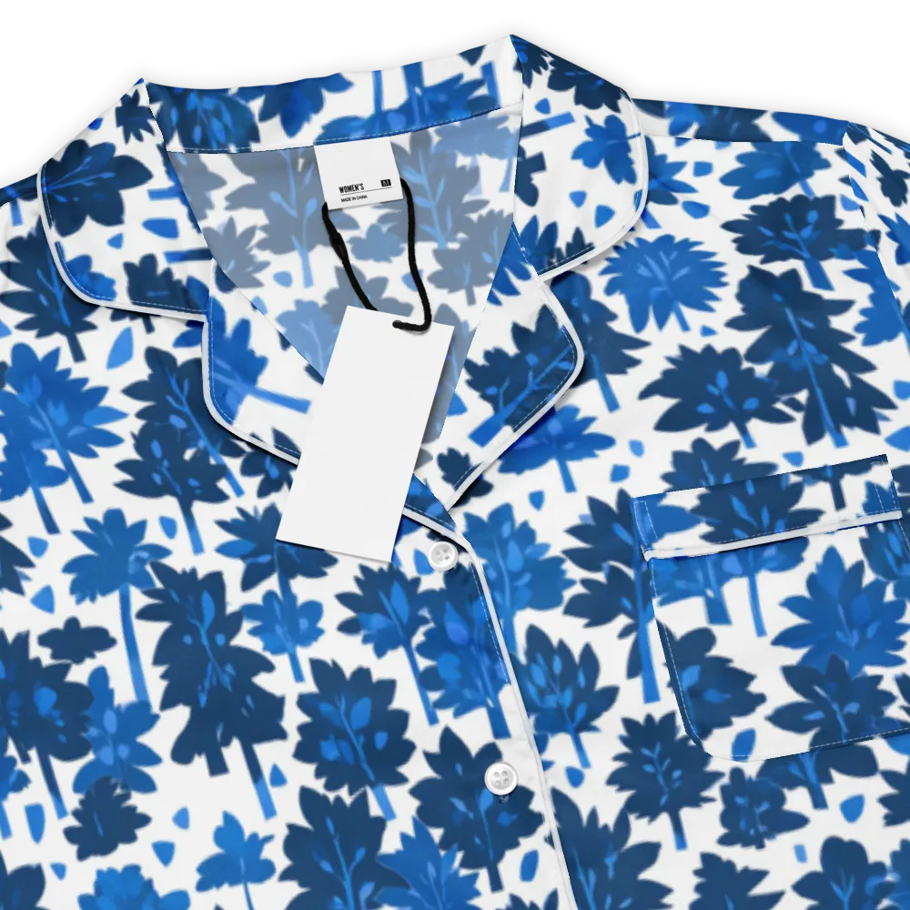 Bluewood Scatter on Women's Short Sleeve Pajama Top — Product details