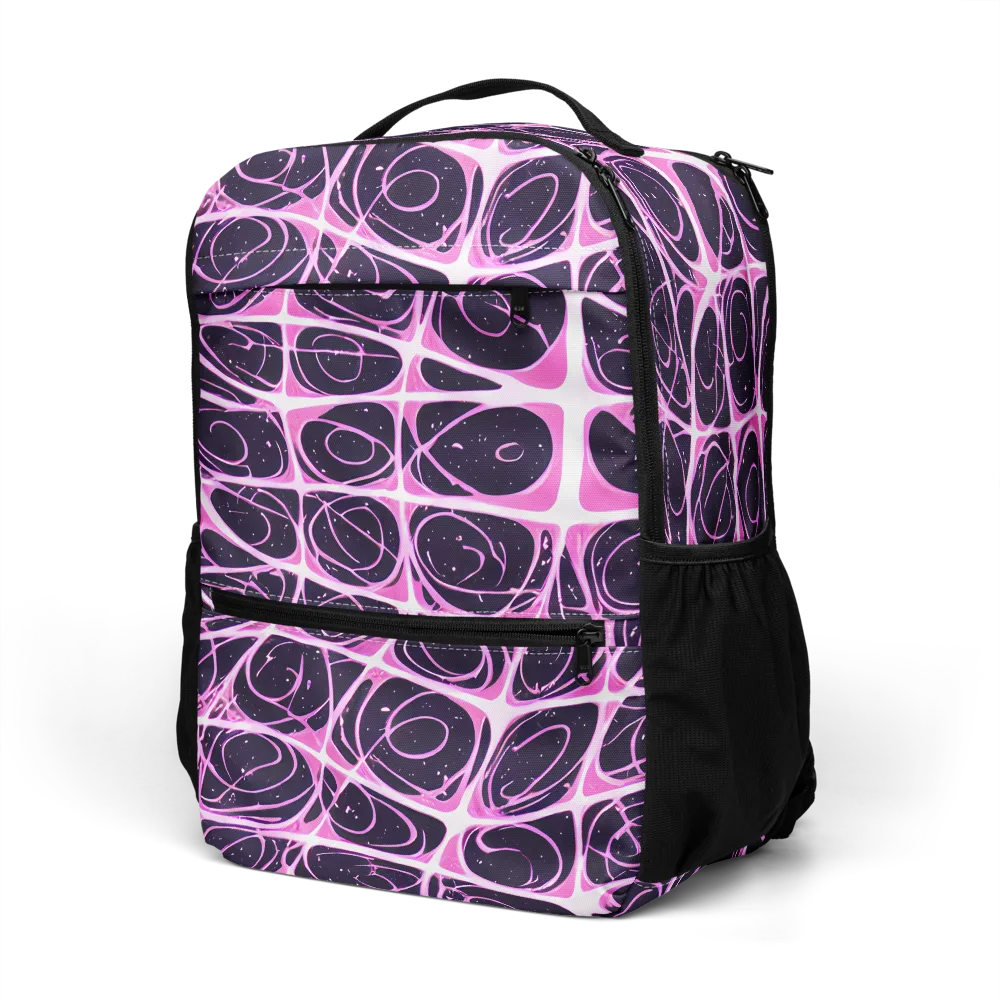 Pink Nebula on Utility Backpack — Left Front