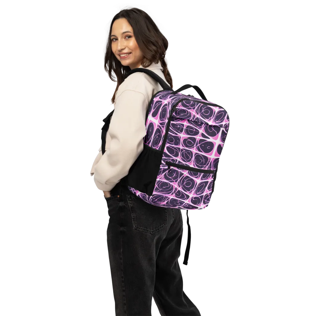Pink Nebula on Utility Backpack — Back