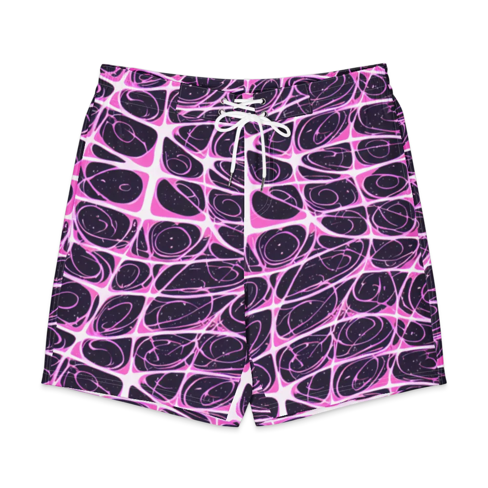 Pink Nebula on Men's Board Shorts — Front