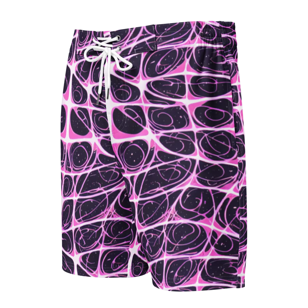 Pink Nebula on Men's Board Shorts — Front