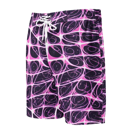 Pink Nebula on a Men's Board Shorts