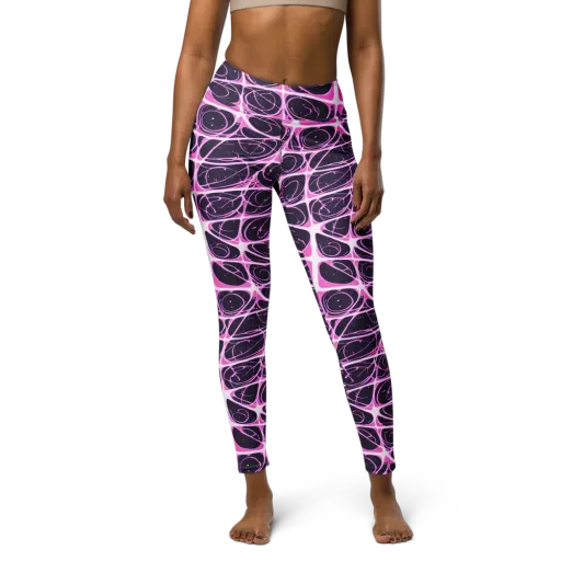 Pink Nebula on a Yoga Leggings