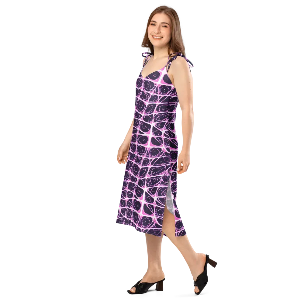 Pink Nebula on Slip Dress — Left Front