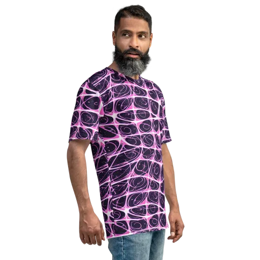 Pink Nebula on a Men's Crew Neck T-Shirt