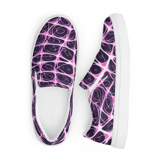 Pink Nebula on a Men's Slip-On Canvas Shoes