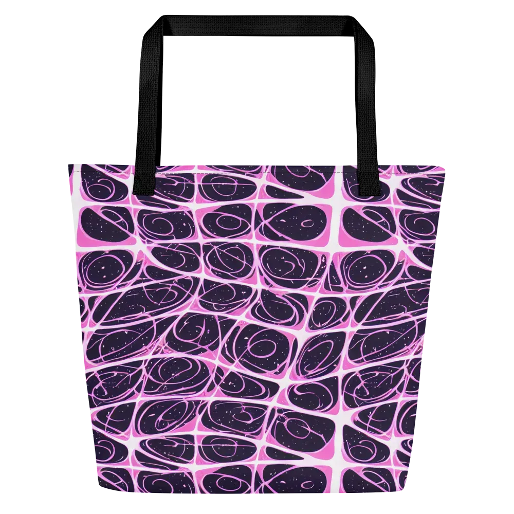 Pink Nebula on Large Tote Bag W/ Pocket — Front