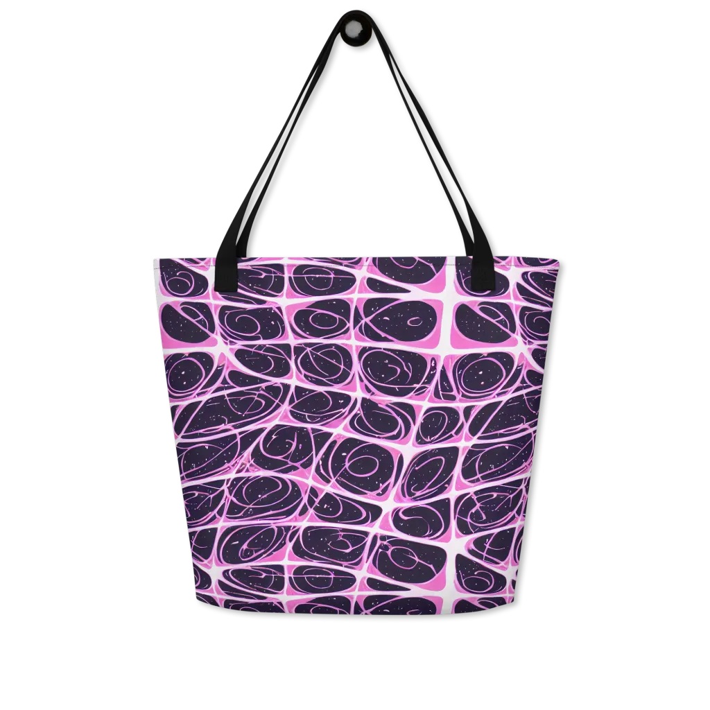 Pink Nebula on Large Tote Bag W/ Pocket — Front