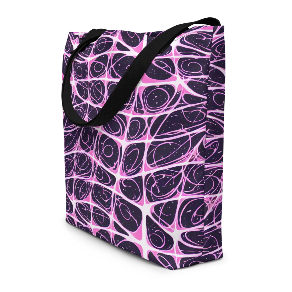 Pink Nebula on Large Tote Bag W/ Pocket — Front