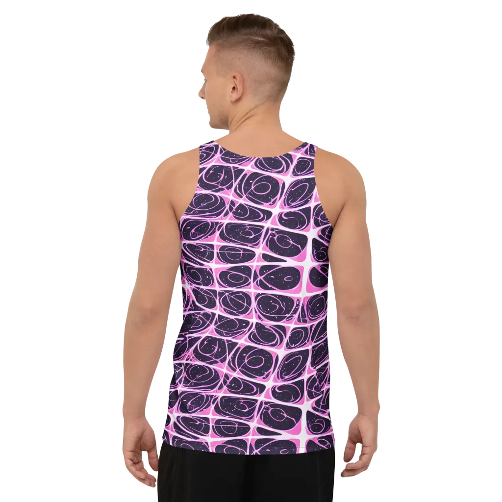 Pink Nebula on Men's Tank Top — Back