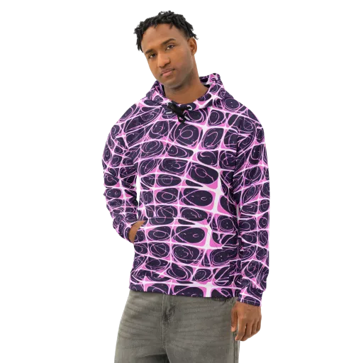 Pink Nebula on a Cotton Hoodie