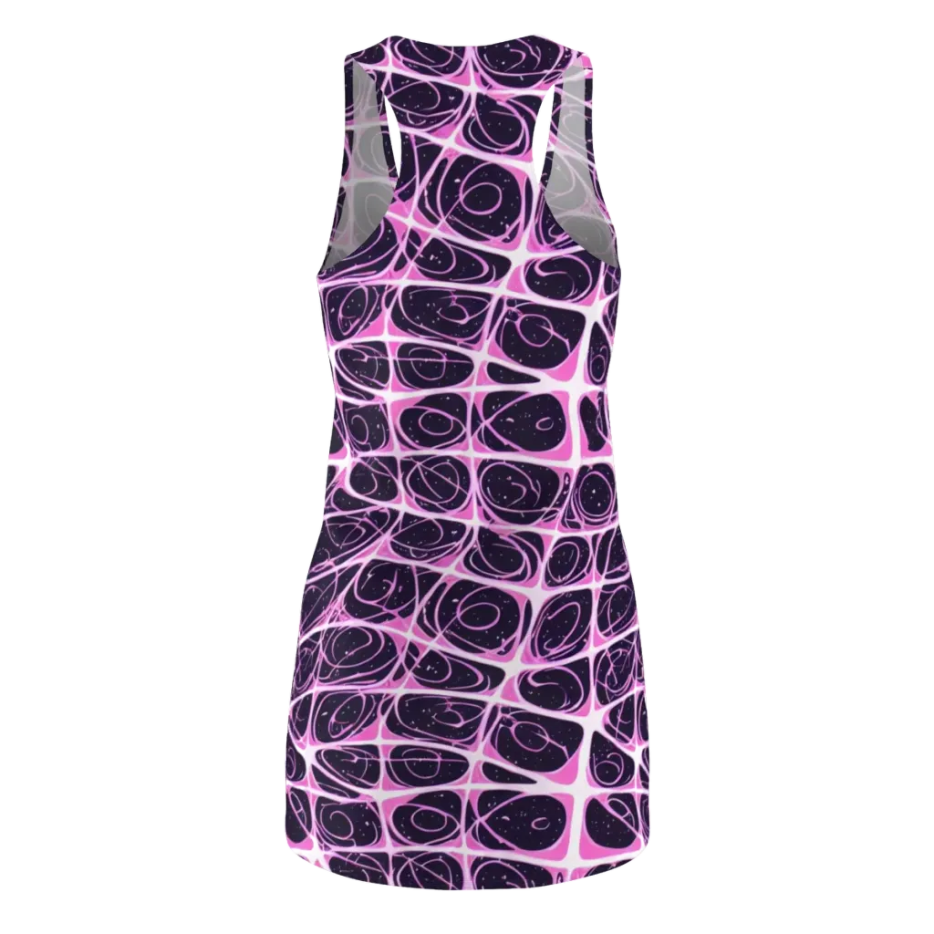Pink Nebula on Racerback Dress — Back