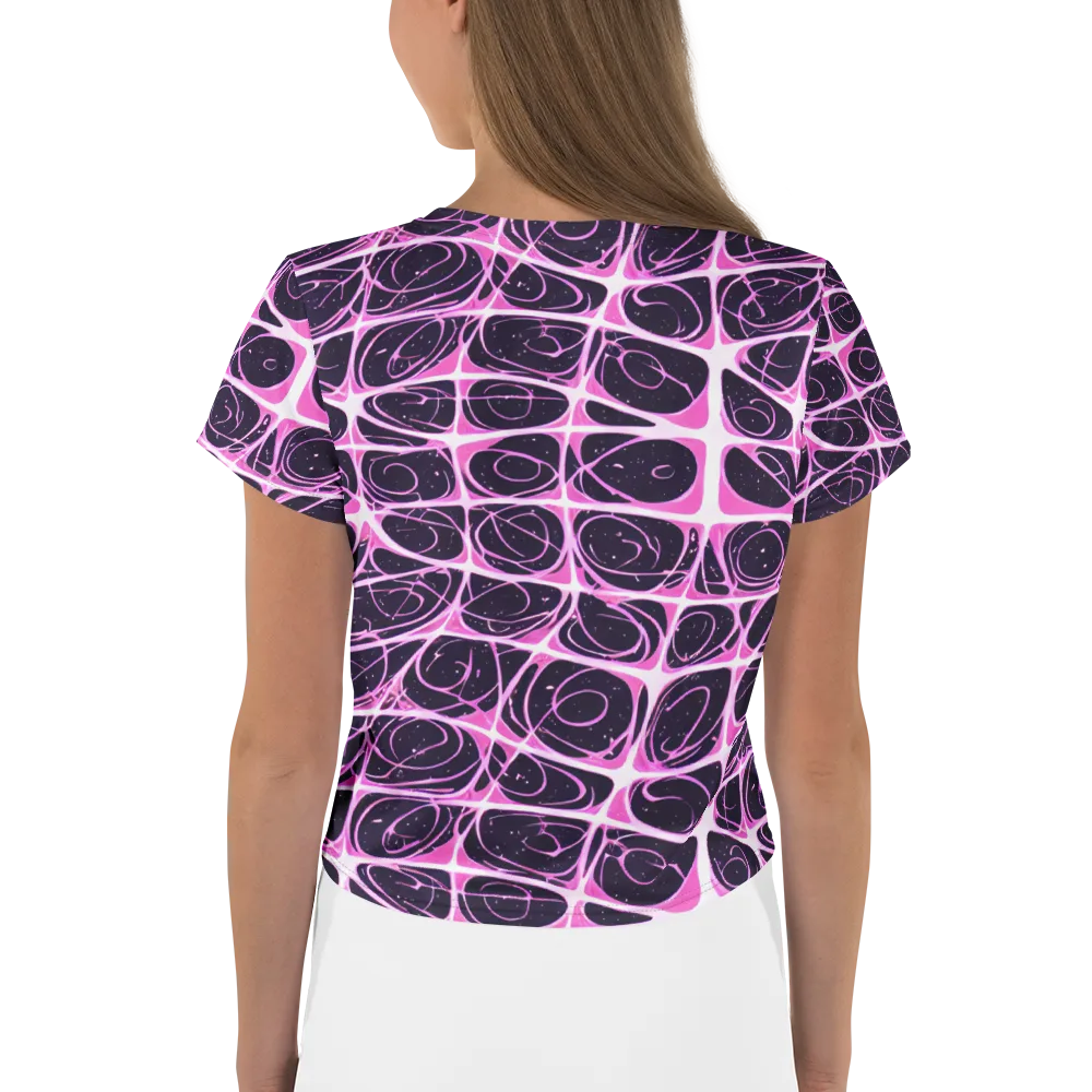 Pink Nebula on Crop Tee — Back