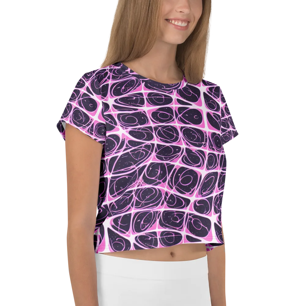 Pink Nebula on Crop Tee — Right