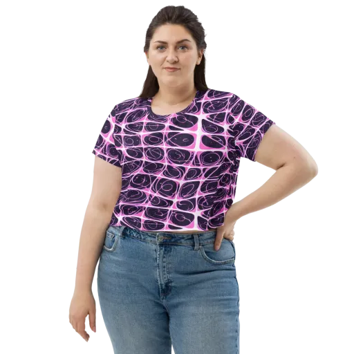 Pink Nebula on a Crop Tee