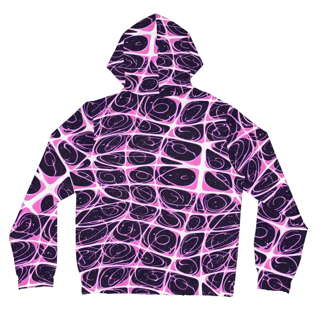 Pink Nebula on Women's Full-Zip Hoodie — Back