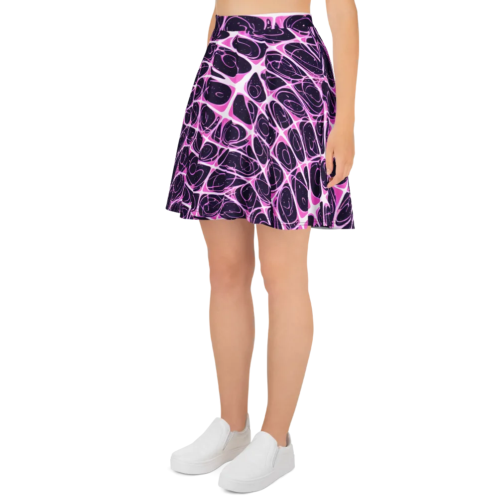 Pink Nebula on Skater Skirt — Left