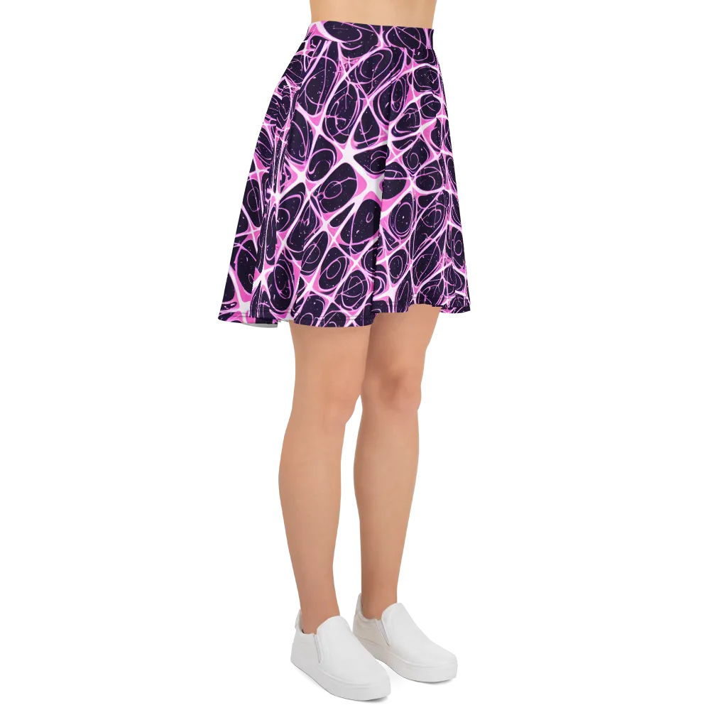 Pink Nebula on Skater Skirt — Right