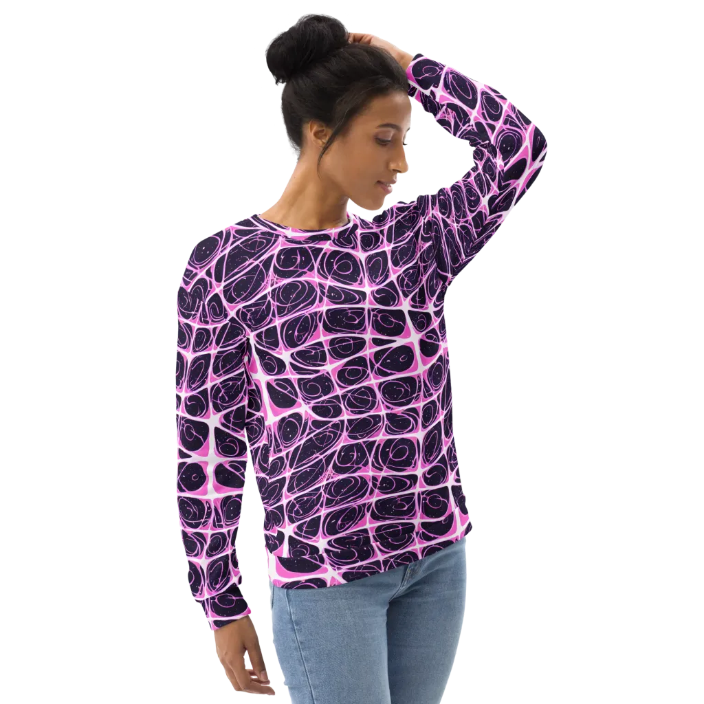 Pink Nebula on Sweatshirt — Right Front
