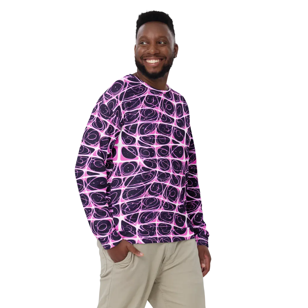 Pink Nebula on Sweatshirt — Front