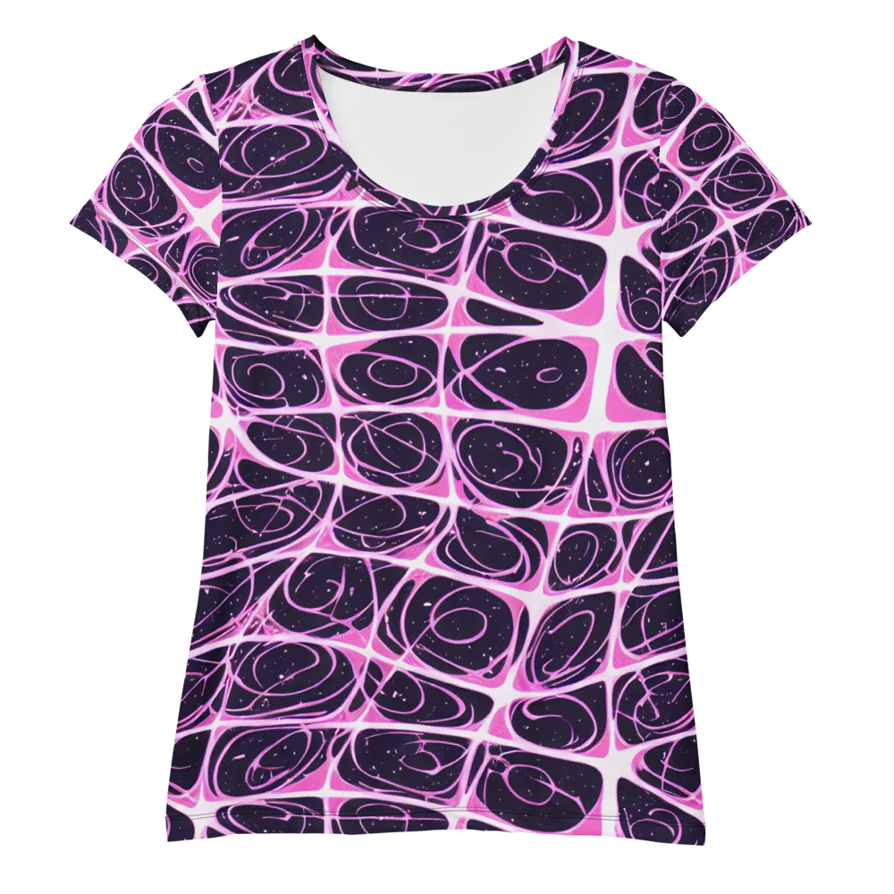 Pink Nebula on Women's Athletic T-Shirt — Front
