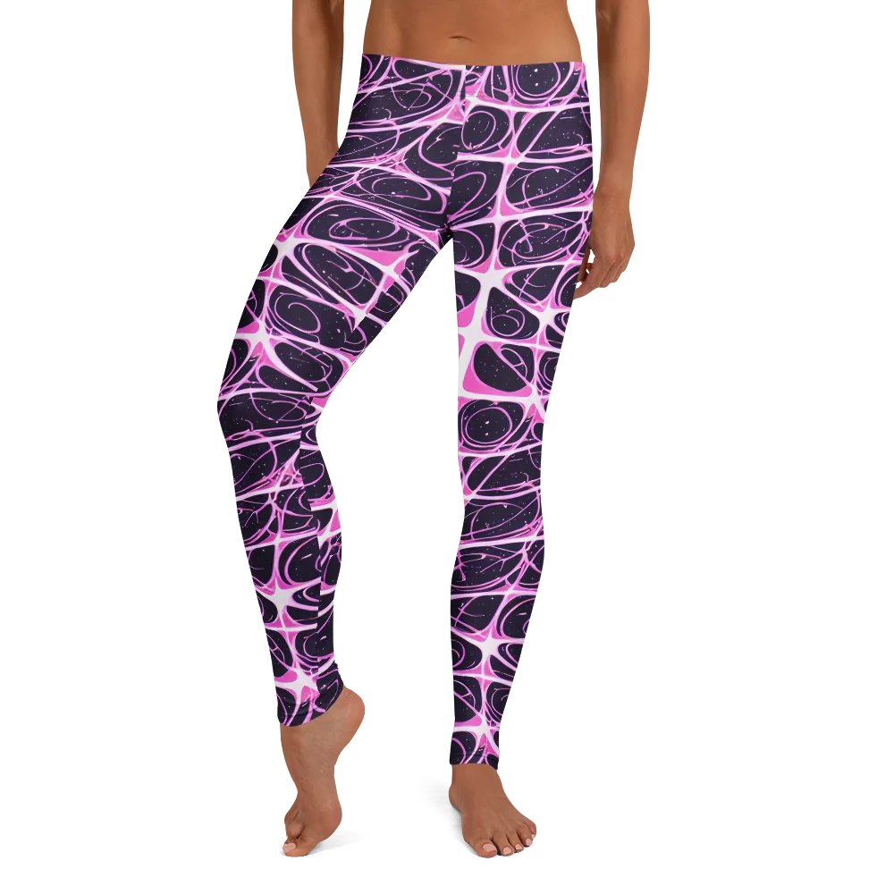 Pink Nebula on Leggings — Front
