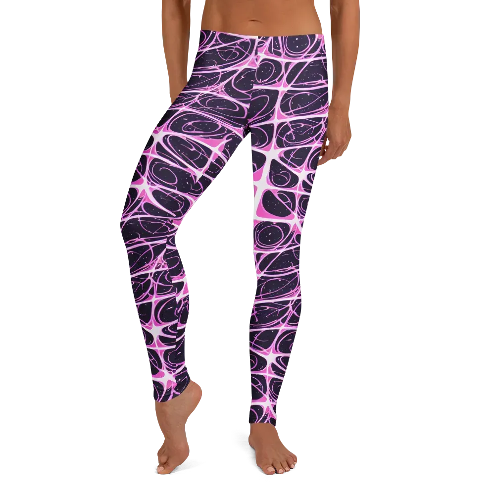 Pink Nebula on Leggings — Front