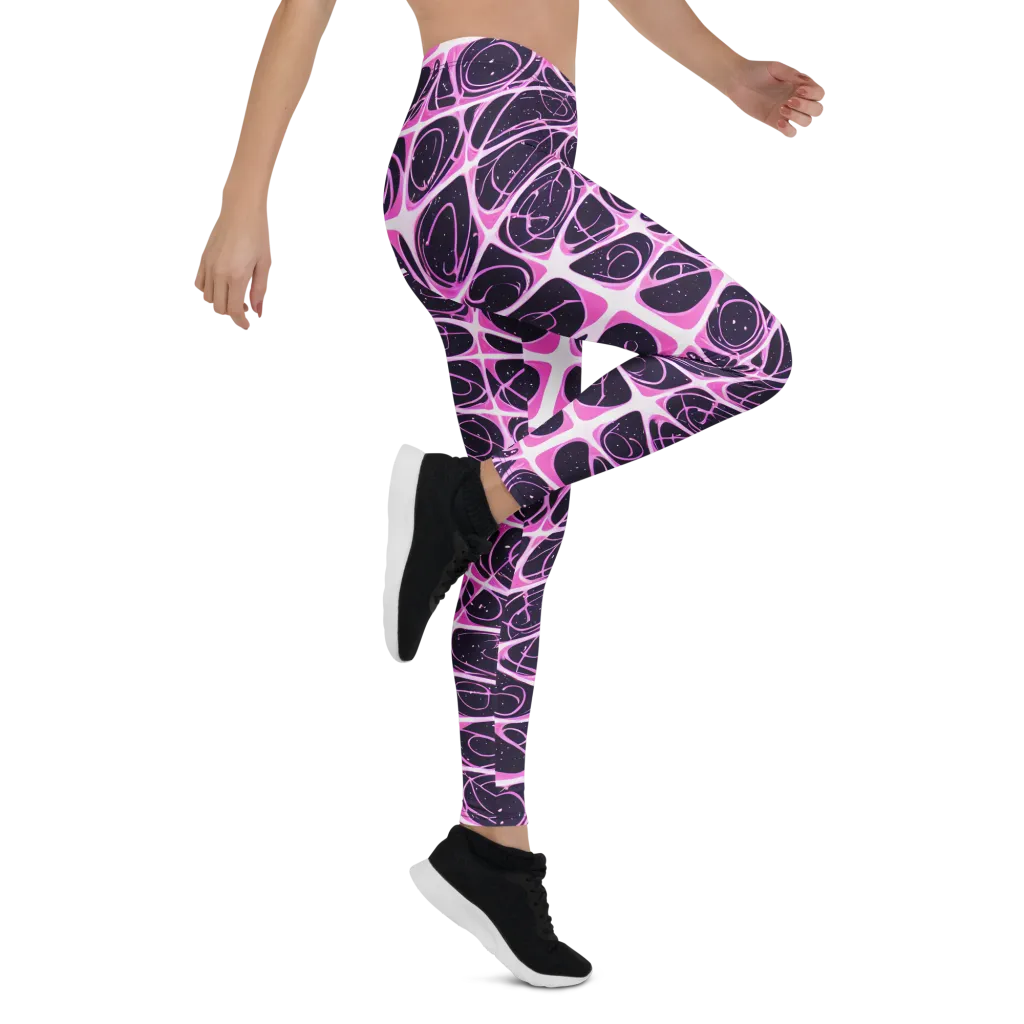 Pink Nebula on Leggings — Right
