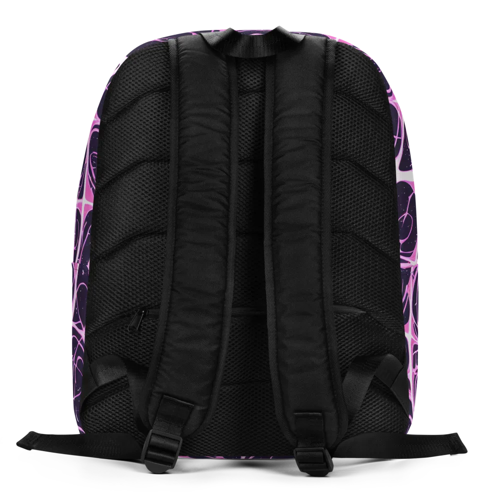 Pink Nebula on Minimalist Backpack — Back