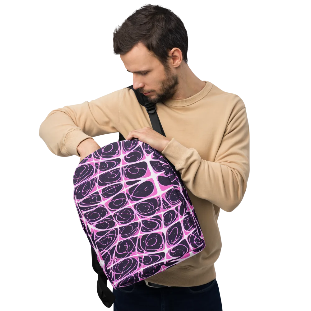 Pink Nebula on Minimalist Backpack — Front
