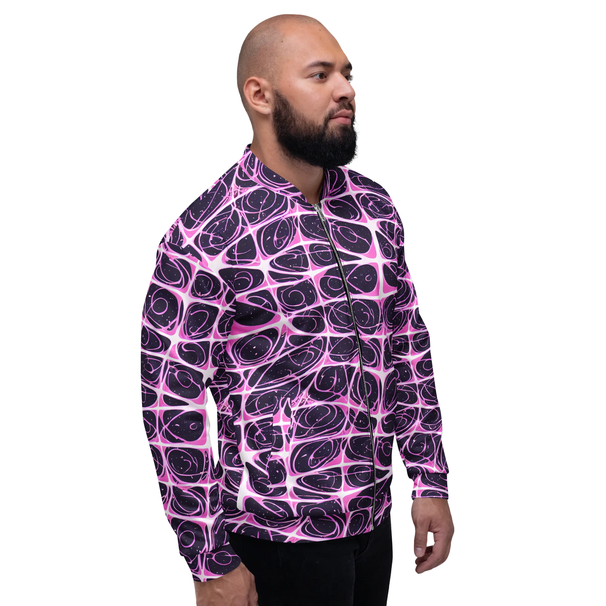 Pink Nebula on Bomber Jacket — Right