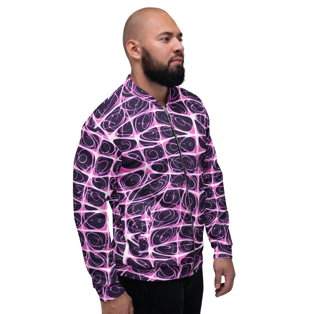 Pink Nebula on Bomber Jacket — Right