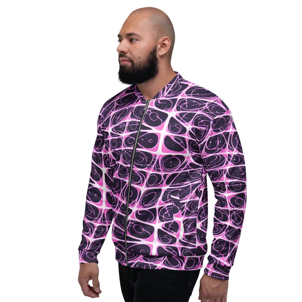 Pink Nebula on Bomber Jacket — Left