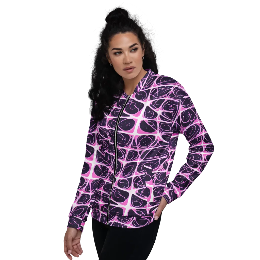 Pink Nebula on Bomber Jacket — Left