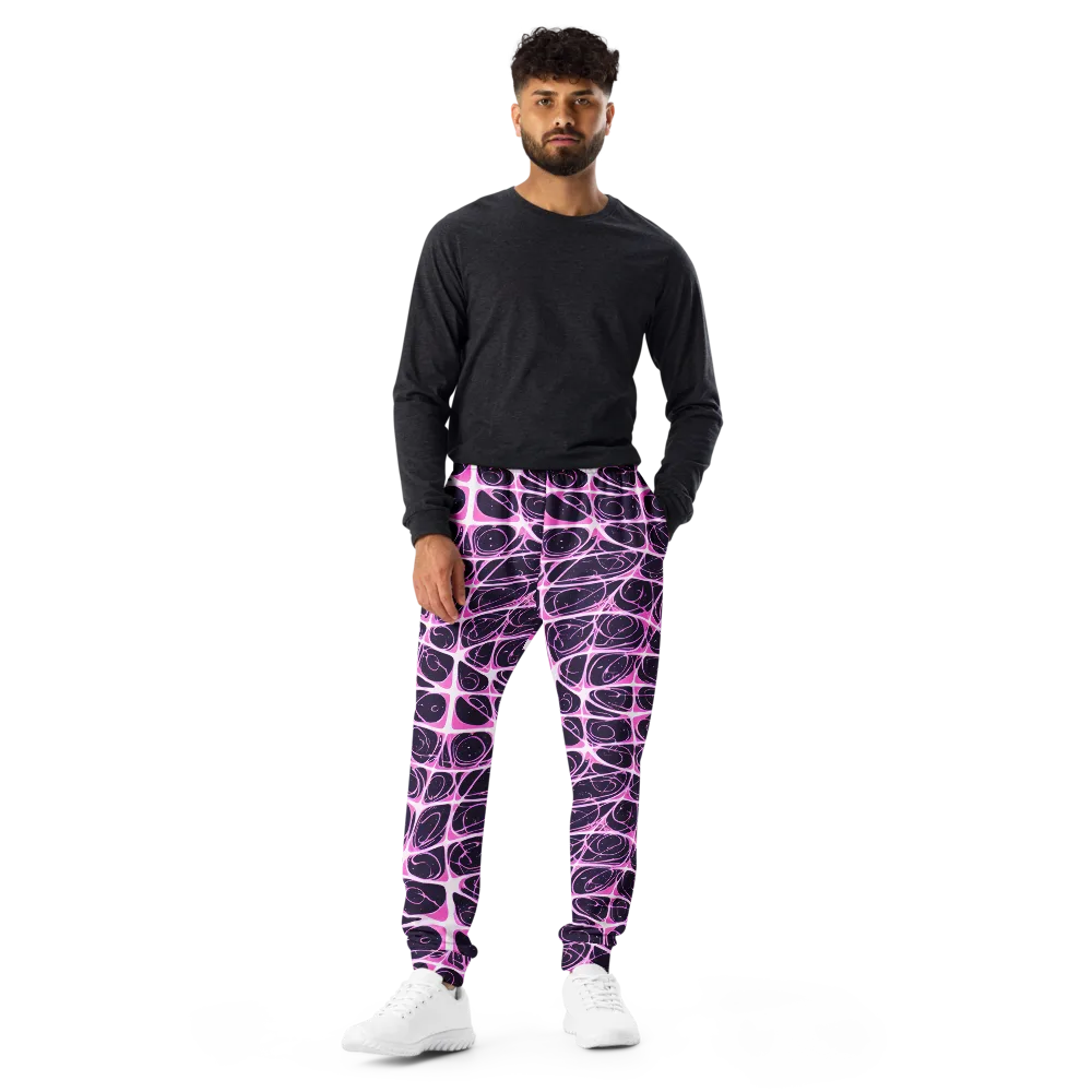 Pink Nebula on Men's Joggers — Front