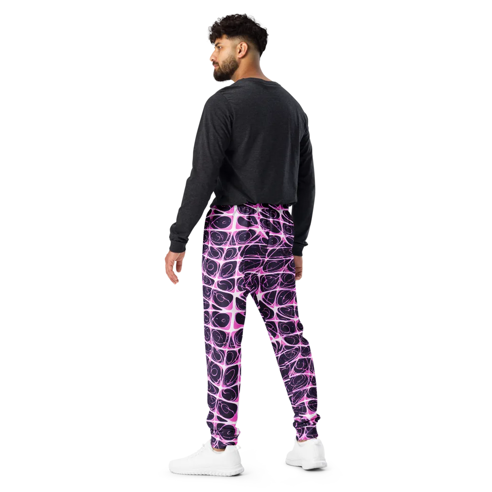 Pink Nebula on Men's Joggers — Back