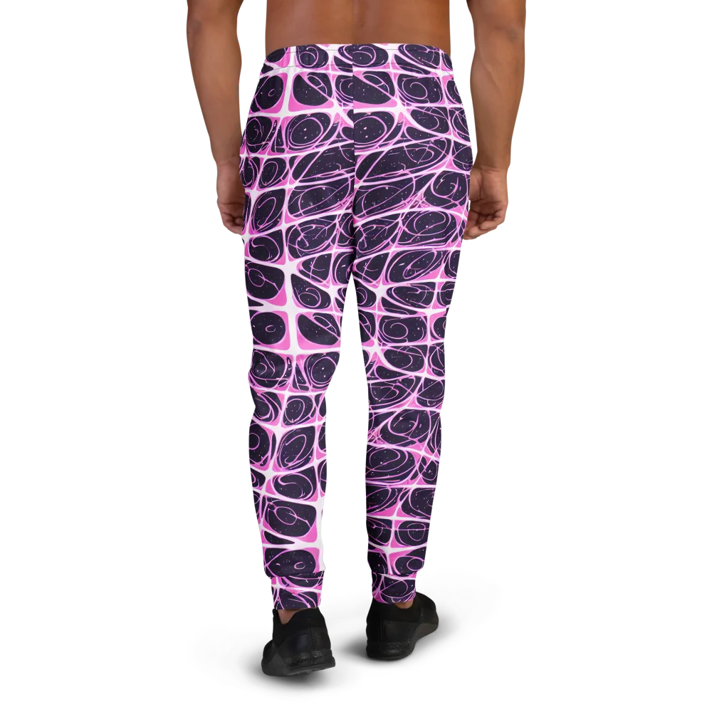 Pink Nebula on Men's Joggers — Back